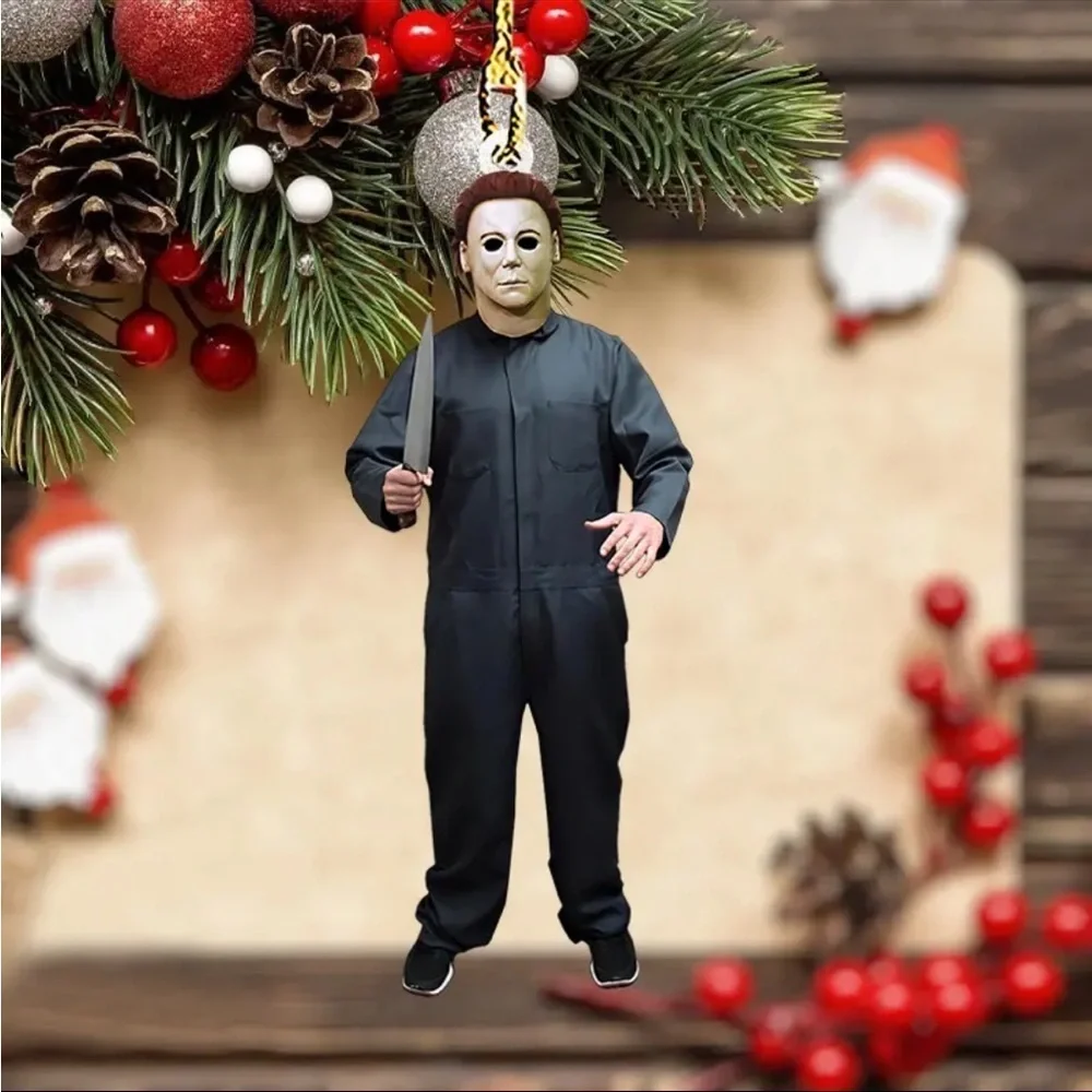 ❤️ Michael Myers Acrylic Pendant - Stylish Car Charm & Festive Ornament